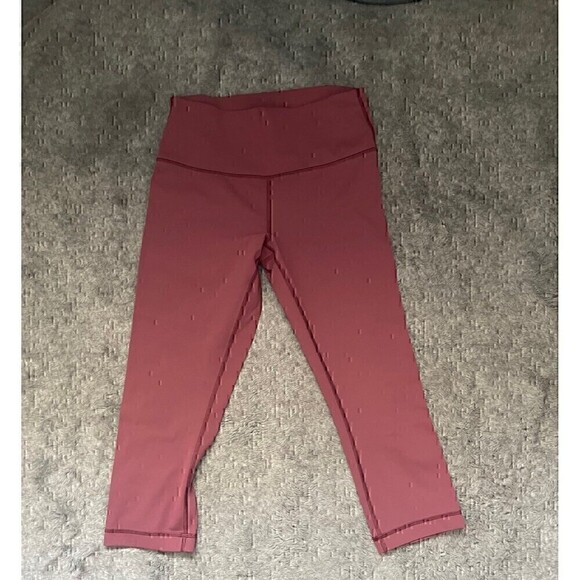 Lululemon Wunder Under Crop (High-Rise) *Full-On Luxtreme 21" Misty Merlot Nwot - Picture 2 of 5